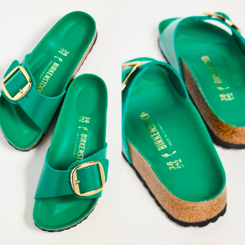 BIRKENSTOCK  Arizona big buckle slide sandal digital green🆕📦🏃🏻& SHIPS